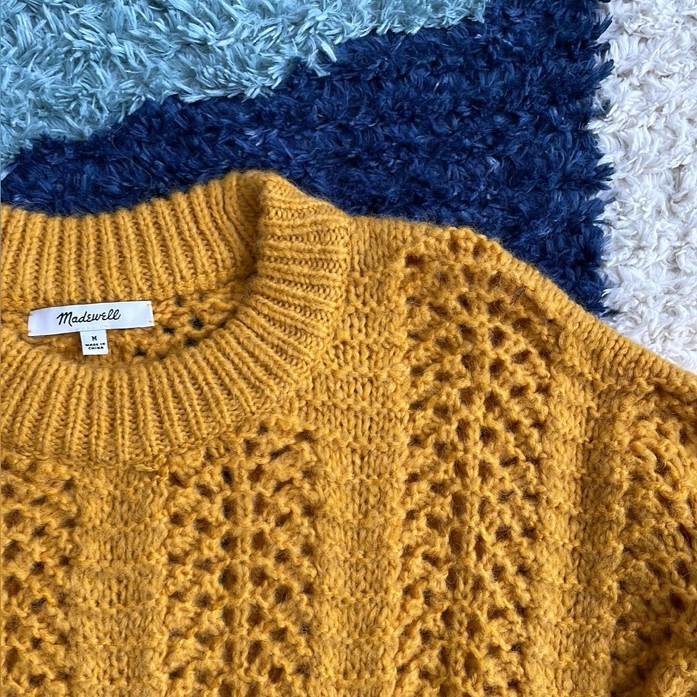 Madewell Windemere Pointelle Pullover Sweater - Picture 6 of 7